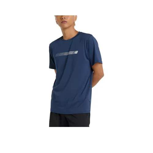 New Balance Linear Lines Performance T-Shirt Мужская Marine