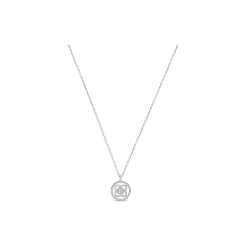 De Beers 18К Белое золото с ожерельем из бриллиантов Женское серебро