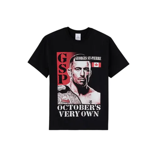 Октябрьский Совместный Модель UFC Co Branded Модель Черная Мужская T-Рубашка