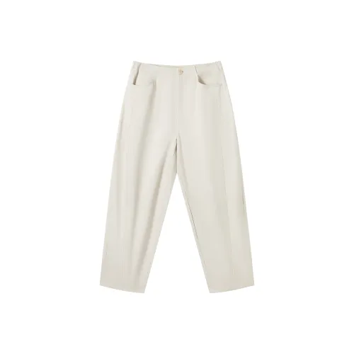 DIALOGUE Яично-белый Женские Повседневные Брюки