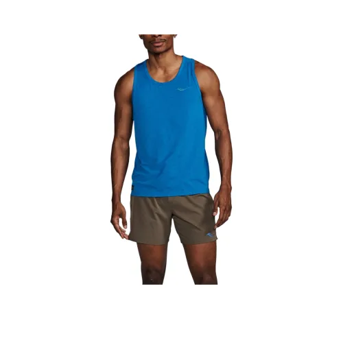 Saucony Stopwatch Singlet Майка Мужская Blue