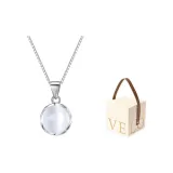 Белое ожерелье "Лунный свет" (Серебро S925) + коробка