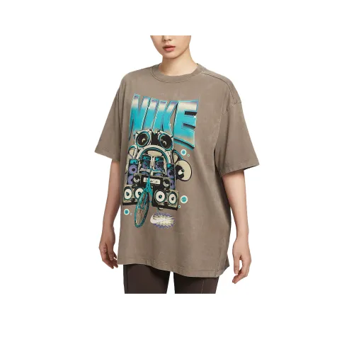 Nike Рукав с оборванным плечом T-рубашка Женская Умбра
