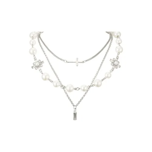 KING OF BLING Сплав Циркон Искусственная жемчужина Ожерелья Женские