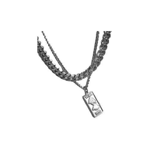 KLFOOK Титановые стальные ожерелья мужские