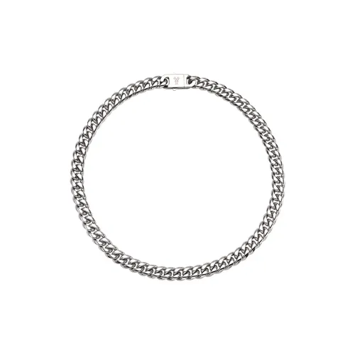 XY SELECTED Титановая сталь Ожерелье Серебряное Унисекс