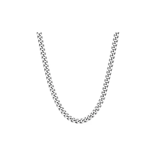 CIROCCO Титановые стальные ожерелья унисекс серебряные