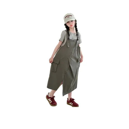 Детский комплект Because No с юбкой подтяжками юбка T-рубашка двухкомпонентный комплект