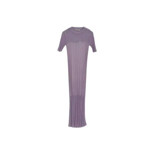 SWAYING KNIT Розовый Женские Короткие Платья с Рукавами