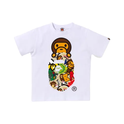 A BATHING APE T Рубашка SS25 Дети 3-7 лет