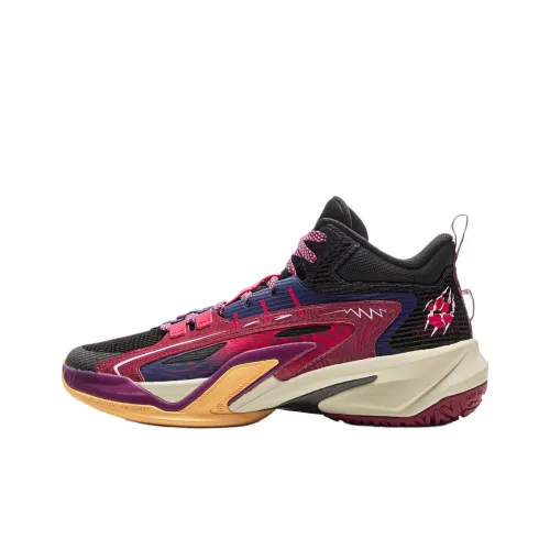 LINING YOUNG Баскетбол MID Топ Детские Баскетбольные кроссовки Черные Подростки