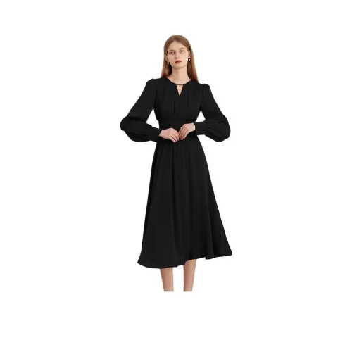 DPLAY Длинное платье с длинными рукавами женское