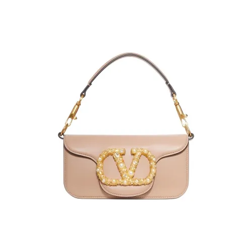 Valentino Locò Телячья кожа Сумка Маленькая Женская Бежевая