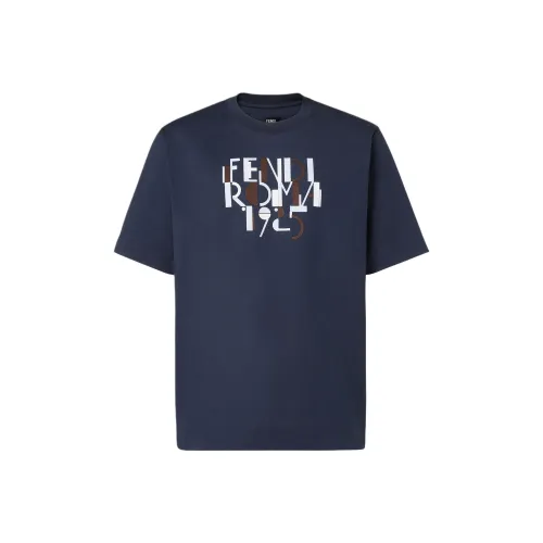 Fendi Blue Мужские T-рубашки