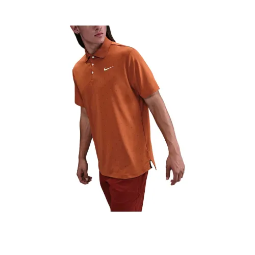 Мужское поло Nike Dri Fit оранжевого цвета