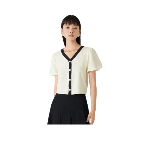 EICHITOO T-рубашка Женская Экрю Trim