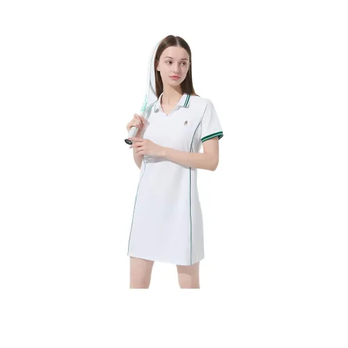 Hush Puppies Короткий рукав Платье Женское Белое