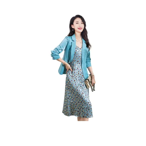 OLiSi Комплект с юбкой Женские Бирюзовый+Синий Многоцветный