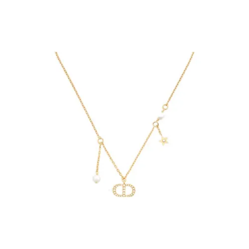 DIOR Classic CD Necklace Series Metal Necklaces Женские