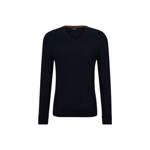 Hugo Boss Темно-синие мужские свитеры