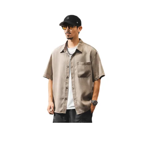 JIELEINUO Кофе Мужские Рубашки