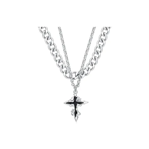 FAIRWHALE Титановые стальные ожерелья унисекс черного цвета