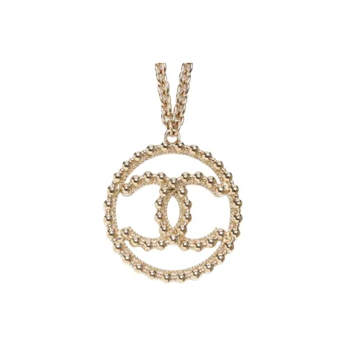 CHANEL Золото-покрытое ожерелье женское золото