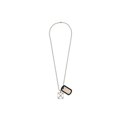 Off Белый Brass Necklaces Мужской