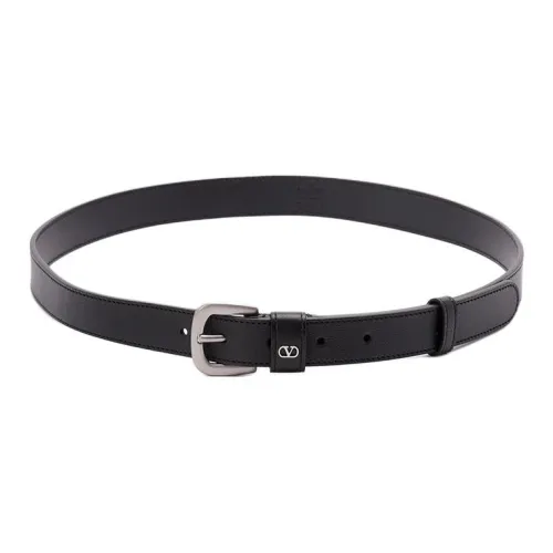 Valentino Телячья кожа Кожаные ремни Мужской Черный Ширина 2,5CM