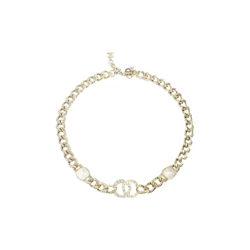 CHANEL Металлические ожерелья Золотой Унисекс