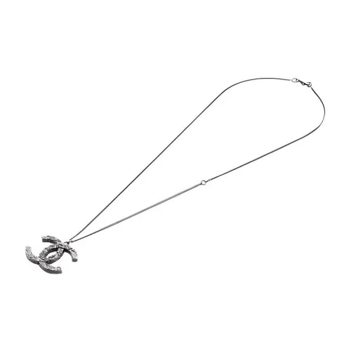 CHANEL CC Серебряное Покрытие Ожерелья Женское Серебряное