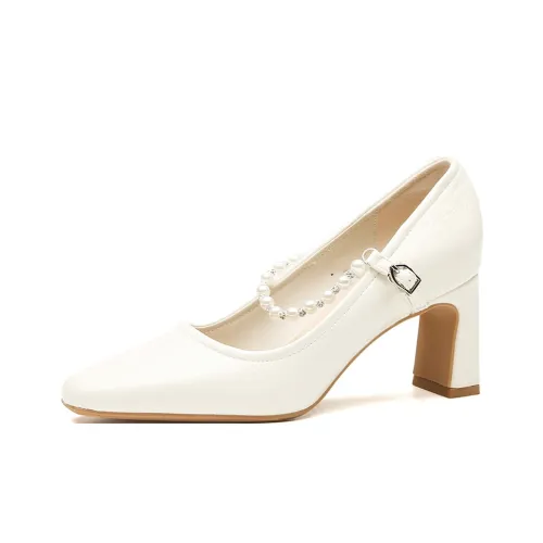 GOSO Грубый каблук Высокие каблуки Женские Белые