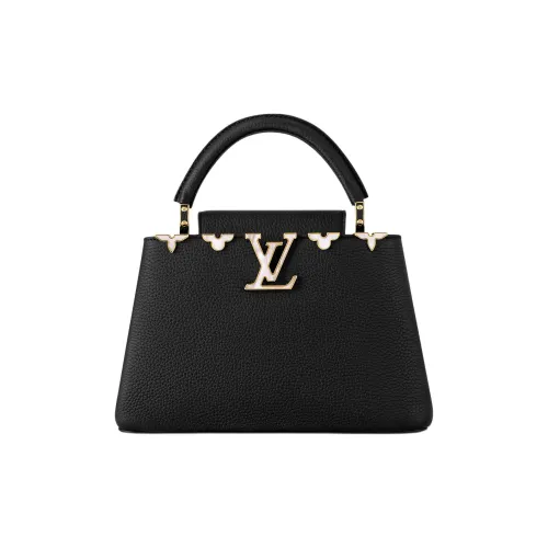 LOUIS VUITTON Capucines Taurillon Коровья кожа Одно плечо Сумка Маленькая Женская Черная