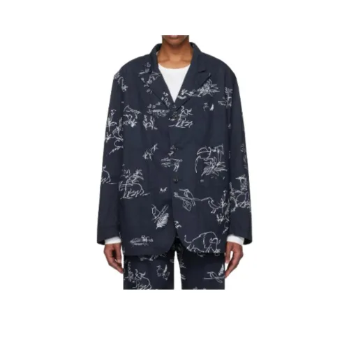 Коллаборация Engineered Garments Морской Синий Мужской Деловой Костюм