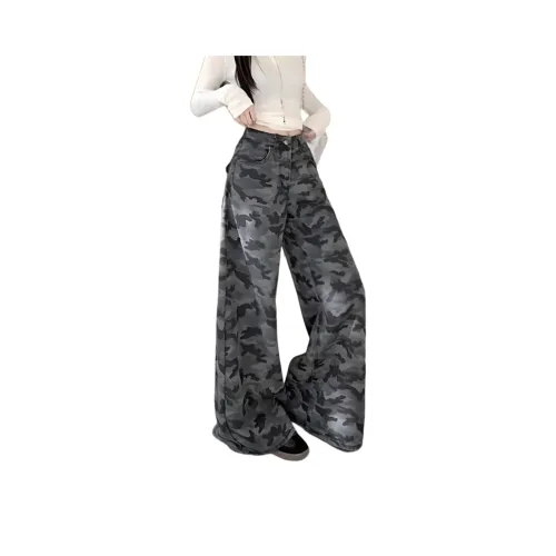 SAGP Голубой цветок Вышивка Унисекс Джинсы