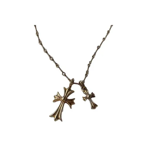 Chrome Hearts 22K Золотые Ожерелья Унисекс Золото