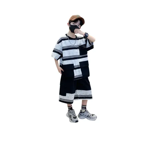 The panda is round Повседневная спортивная одежда Черный Детский