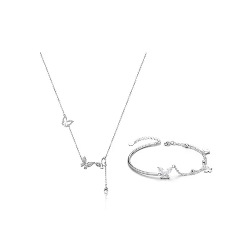 Kelanxi Циркон Ожерелья Женское Серебро