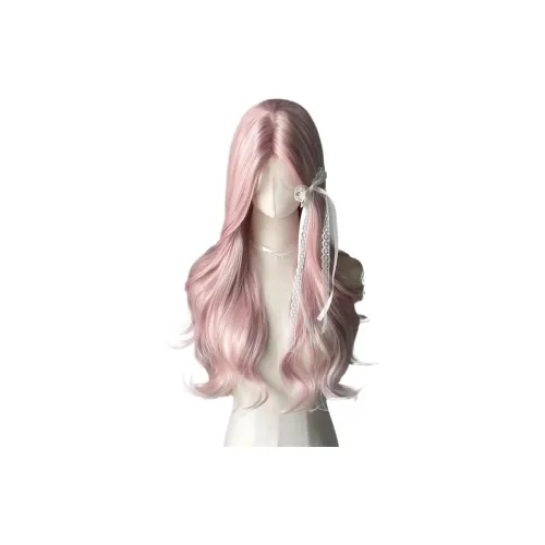YOSEE Розель Розовый Full Голова Длинный Парик Для Женщин Мечтательный Розовый Естественный Пышный Вверх