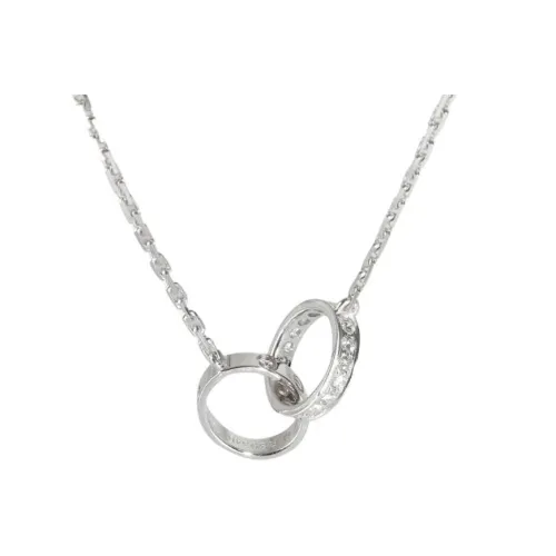 Cartier Love Series 18K Белое золото Бриллиантовые ожерелья Женское серебро