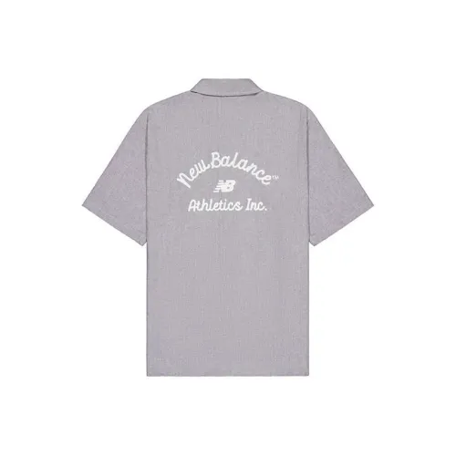 New Balance совместная SS24 Рубашка Мужская Серого цвета
