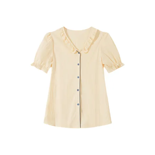BOVCKEI Бежево-желтые Женские Рубашки