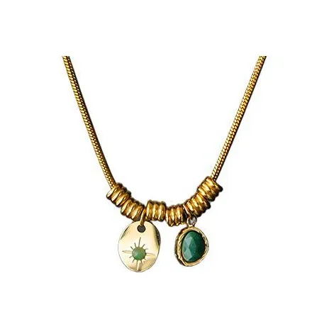 PUENTE Титановые стальные ожерелья мужские золотые