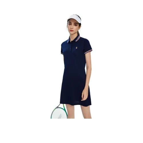 Hush Puppies Короткий рукав Платье Женское Темно-синий