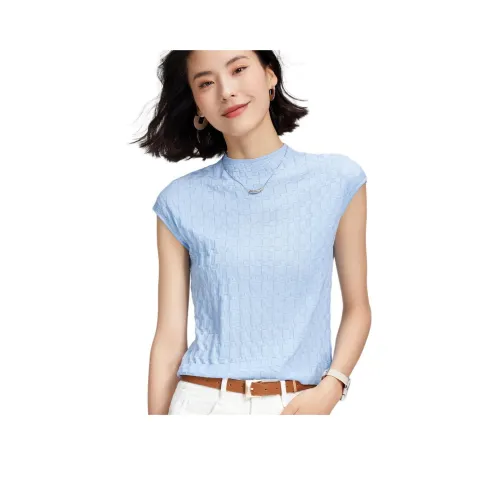 WUDAO T-рубашка Женская Светло-синяя