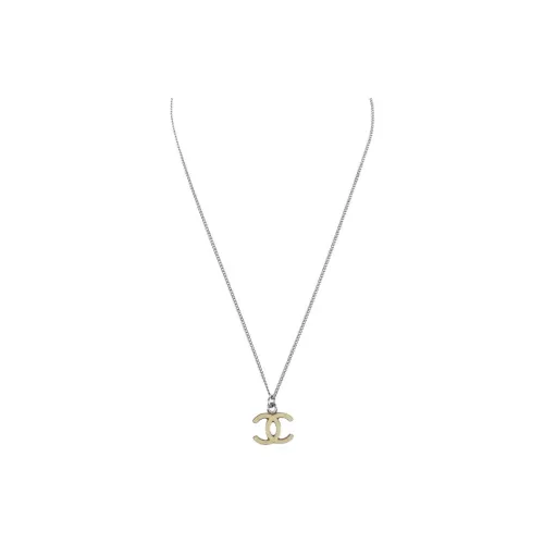 CHANEL CC Серебряное Покрытие Ожерелья Женское Серебряное
