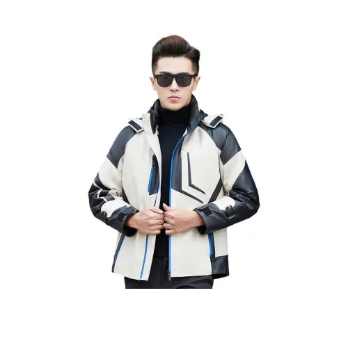 FORTEI Leather Jacket Men's White