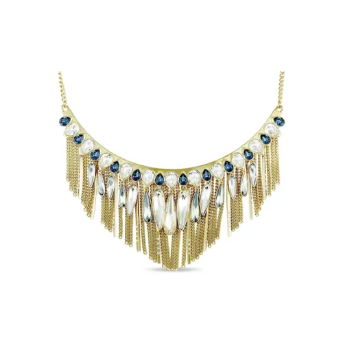 Swarovski Gipsy Латунь Золото с покрытием Кристальные ожерелья Женские Золото