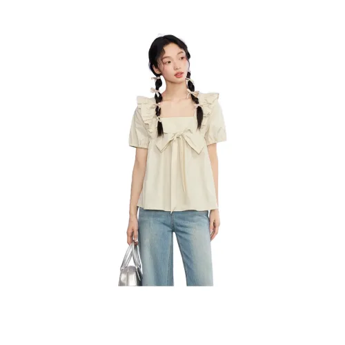 ZIHAN Бежево-золотые Женские Рубашки