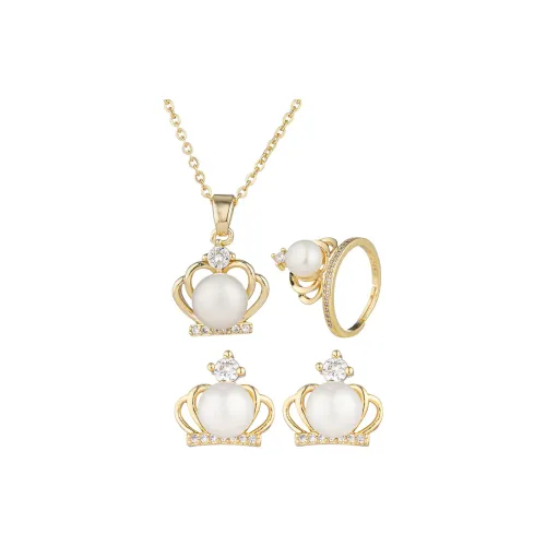 SYAY Пресноводный жемчуг с медным золотым инкрустацией ожерелья унисекс